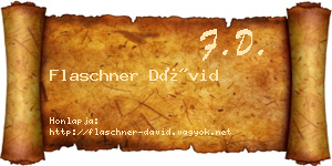 Flaschner Dávid névjegykártya